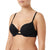 Warner's Women's Black Ribbed Underwire Center Cutout Detail Bra