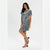 Sinsay Women's Silver Sequin Classic Crew Neckline and Chic Short Sleeves Dress