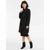 DKNY Women's Black Wrap-Style Zip Front Coat