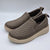 Staheekum Women's Gray Quilted Slip-On Casual Shoes