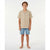 Epic Threads Boy's Beige Button-Up Camp Collar Short-Sleeve Shirt