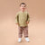 Sinsay Baby Boy's Khaki Green Long Sleeve Crew Neck Blouse