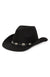 Vince Camuto Women's Black Felted Cowboy Hat with Conch Belt | Vince Camuto In Lebanon