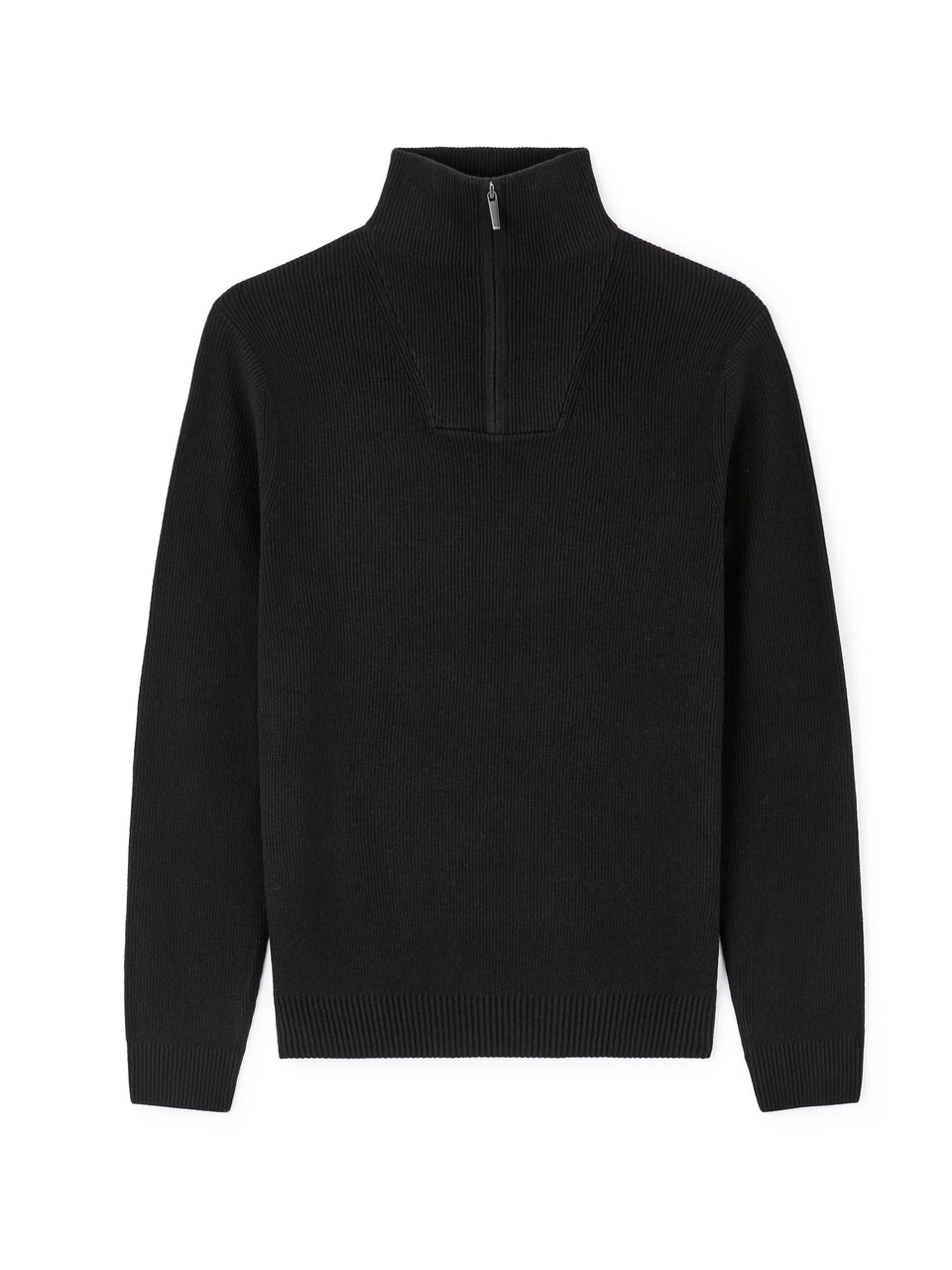 Celio Men's Black Regular Fit Trucker Neck Sweater | Celio In Lebanon