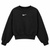 Nike Baby Girl's Black Glitter Loose Fit Crew Neck Sweatshirt