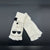 Karl Lagerfeld Women's White Appliqué Flip-Top Gloves