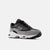 Gray and black sneaker with New Balance logo on a white background