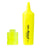 Yellow highlighter with cap on a white background