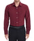Nobleson Men's Burgundy Classic-Fit Solid Color Dress Shirt | Nobleson In Lebanon