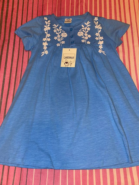 Charanga Girl's  Blue Dress 75138 CR40 shr