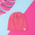 Sinsay Girl's Hot Pink Plain Rounded Beanie