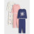 Sinsay Girl's Multicolor Space Print Long-Sleeve 3-Pack Pajama Set