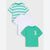 Sinsay Boy's Green /White Striped, Solid, and Dinosaur Graphic 3 Pack T-Shirt