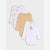 Sinsay Baby Boy's Beige/White Long-Sleeve Bear Graphic 3-Pack Bodysuit (Copy)