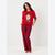 Sinsay Women's Red Reindeer Graphic T-Shirt and Plaid Flannel Pajama Set