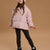 Sinsay Girl's Light Pink Padded Puffer Jacket With Hood