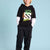 Sinsay Boy's Black Hoodie With Colorful Graphic