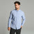 Sinsay Men's Light Blue Oxford Shirt with Single Chest Pocket Shirt