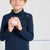 Sinsay Boy's Navy Mock Neck Athletic Blouse