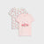 Sinsay Girl's White & Pink All-Over Printed 2-Pack T-Shirt