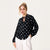 Sinsay Women's Black Polka Dot Tie-Neck Shirt