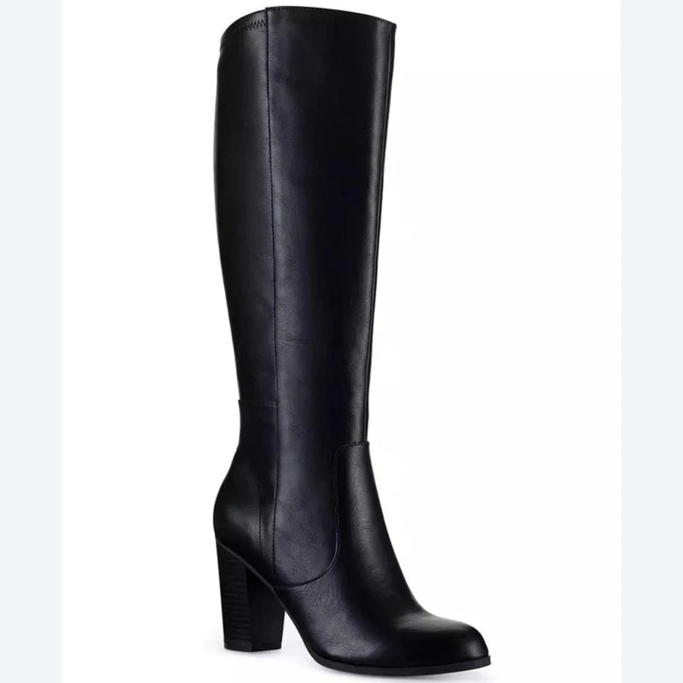 Style & Co Women's Black Addyy Knee High Wide Calf Boots
