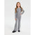 Sinsay Girl's Ribbed Ruffle Shoulder Top and Flare Pant Set