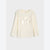 Sinsay Girl's Cream With Gold Foil Stars and Shoulder Ruffles Blouse