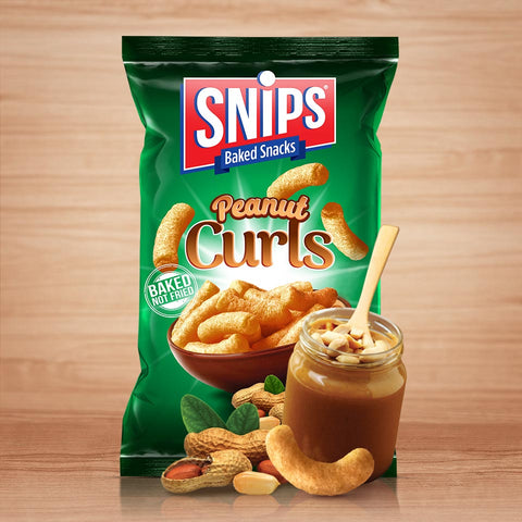 Snips Baked Snacks Peanut Curls 80g