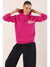 Big Dart Women's Fuchsia Embroidered Oversize Hoodie | Big Dart In Lebanon