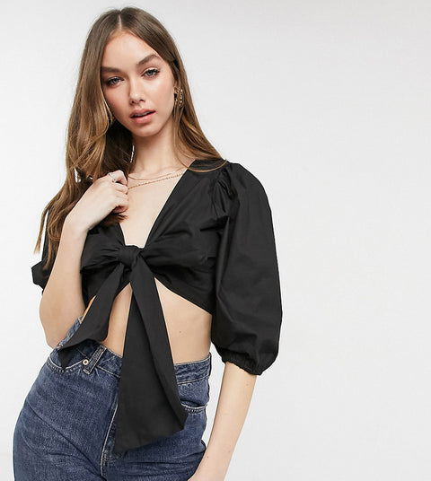 In The Style Women's Black Blouse AMF1595