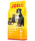 Yellow package of Josi Dog Economy dog food with images of dogs on a white background