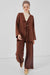 Big Dart Women's Brown Linen Kimono Two-Piece Set | Big Dart In Lebanon