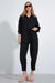 Big Dart Women's Black Oversize Linen Bottom Top Set | Big Dart In Lebanon