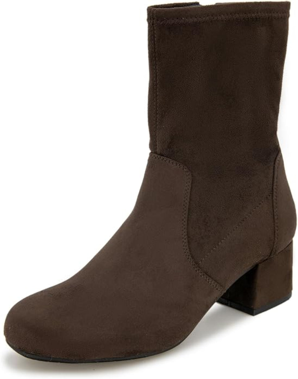Reaction Kenneth Cole Women's Dark Brown Suede Road Stretch Boot