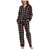 Vera Bradley Women's Red And Black 2 Piece Long Sleeve Notch Collar And Pant Pajama Set