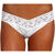 Hanky Panky Women's White Rise Thong Knit Brief