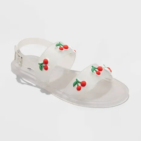 Art Class Girl's Clear Cherry Printed Saniah Jelly Sandals | Art Class In Lebanon