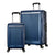 Two blue suitcases with Samsonite logo on a white background