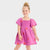 Cat & Jack Girl's Purple Floral Embroidered Short Sleeve Dress | Cat & Jack In Lebanon