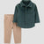 Carter's Baby Boy's Dark Green & Beige Button-Down Shirt and Pants Set 2 Pieces | Carter's In Lebanon