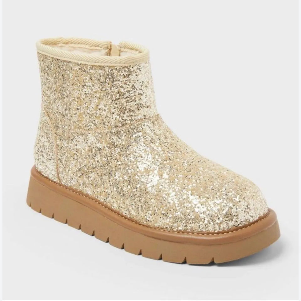 Cat & Jack Girl's Gold HonorSuede Style Boots