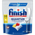 Finish Powerball Quantum dishwasher tablet packaging with a glass illustration on a white background