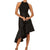 Adrianna Papell Women's Black Crepe Combo Taffeta Dress