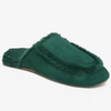 Charter Club Women's Dark Green Faux Shearling Slide Slippers