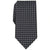 Black tie with white floral pattern on a white background