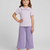 Sinsay Girl's Lilac Plain Short Sleeve T-Shirt