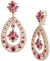 Marchesa Women's Gold-Tone Mixed Stone Cluster Orbital Drop Earrings | Marchesa In Lebanon