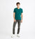 Celio Men's Dark Green V- neck T-Shirt | Celio in Lebanon