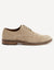 Beige suede shoe on a white background